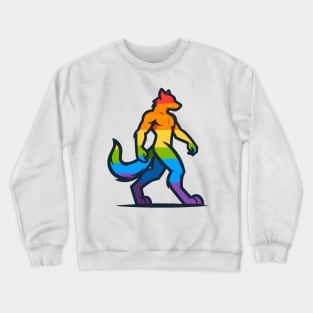 LGBTQ Furry Pride Anthropomorphic Logo Crewneck Sweatshirt